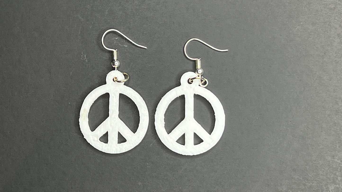 Peace symbol earrings