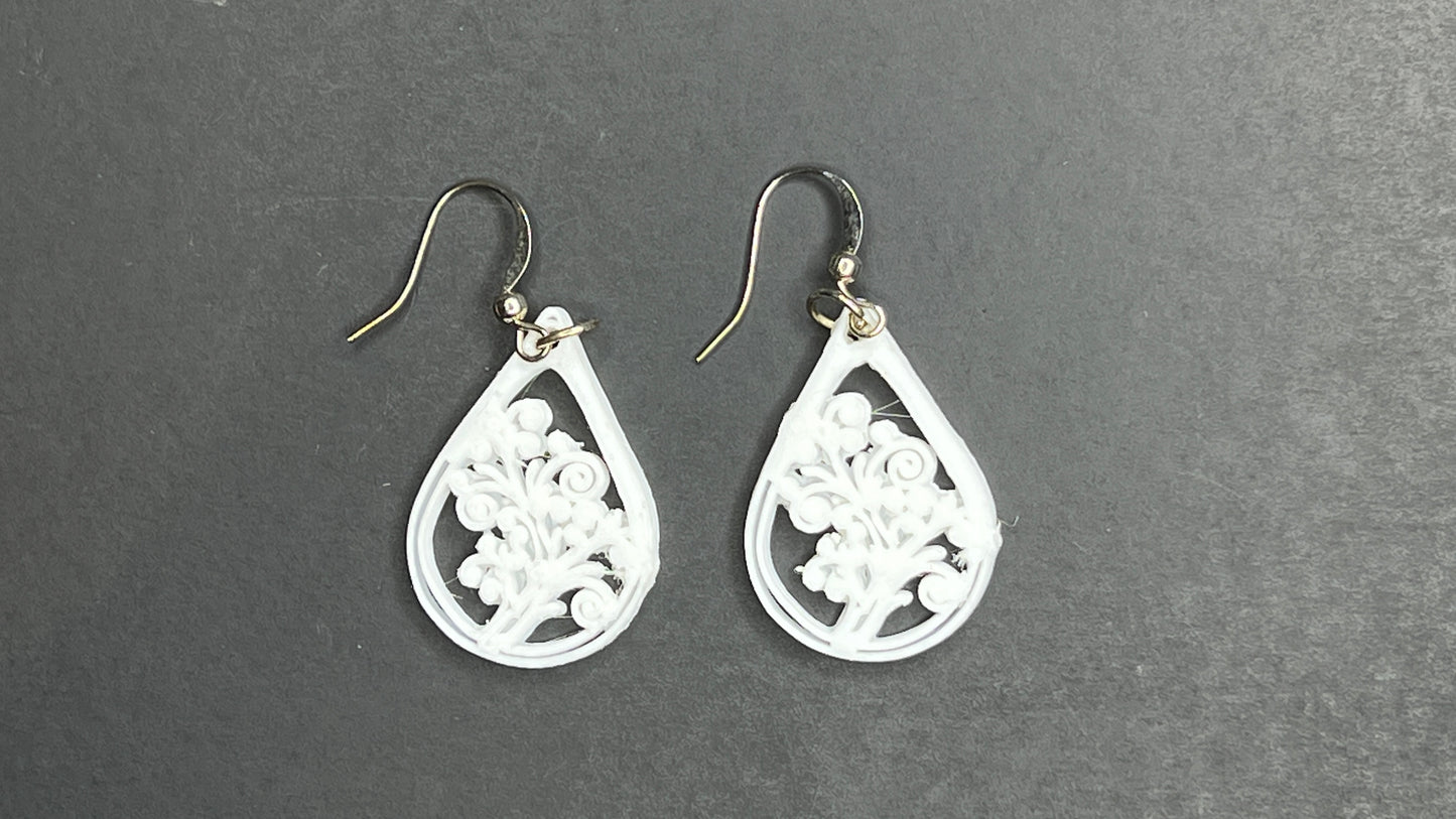 Waterdrop tree earrings